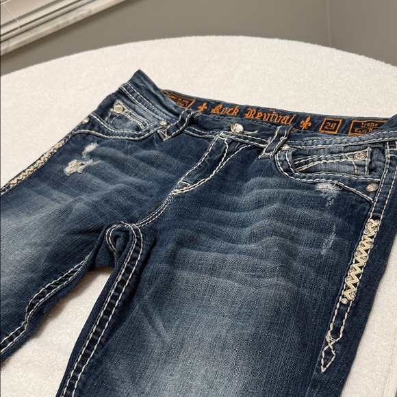 Rock Revival The Denim Icons The Irene Easy Boot Cut Rhinestone Accents Size 29 - Picture 5 of 12